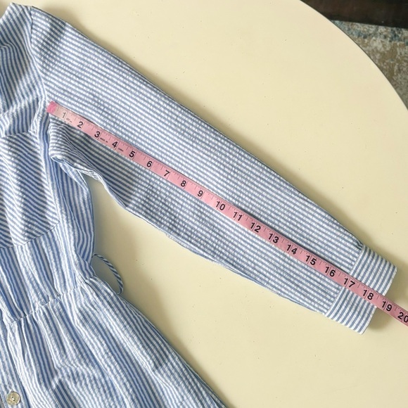 Zara Midi Dress Stripe Size Small New Blue White - Picture 6 of 10